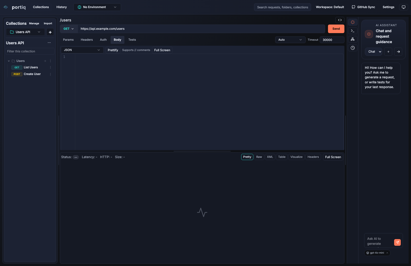 Portiq AI assistant panel